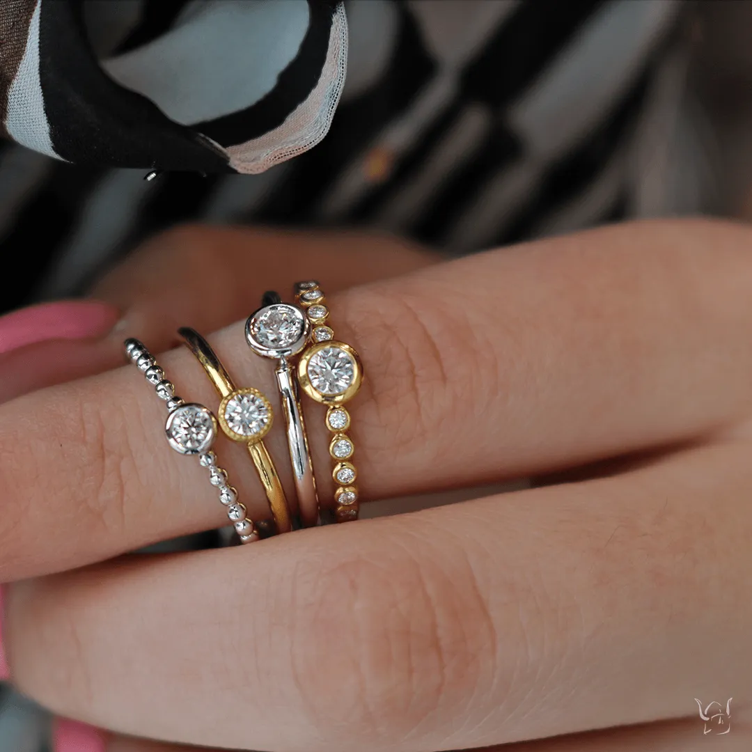 0.11ctw Diamond Stackable Ring