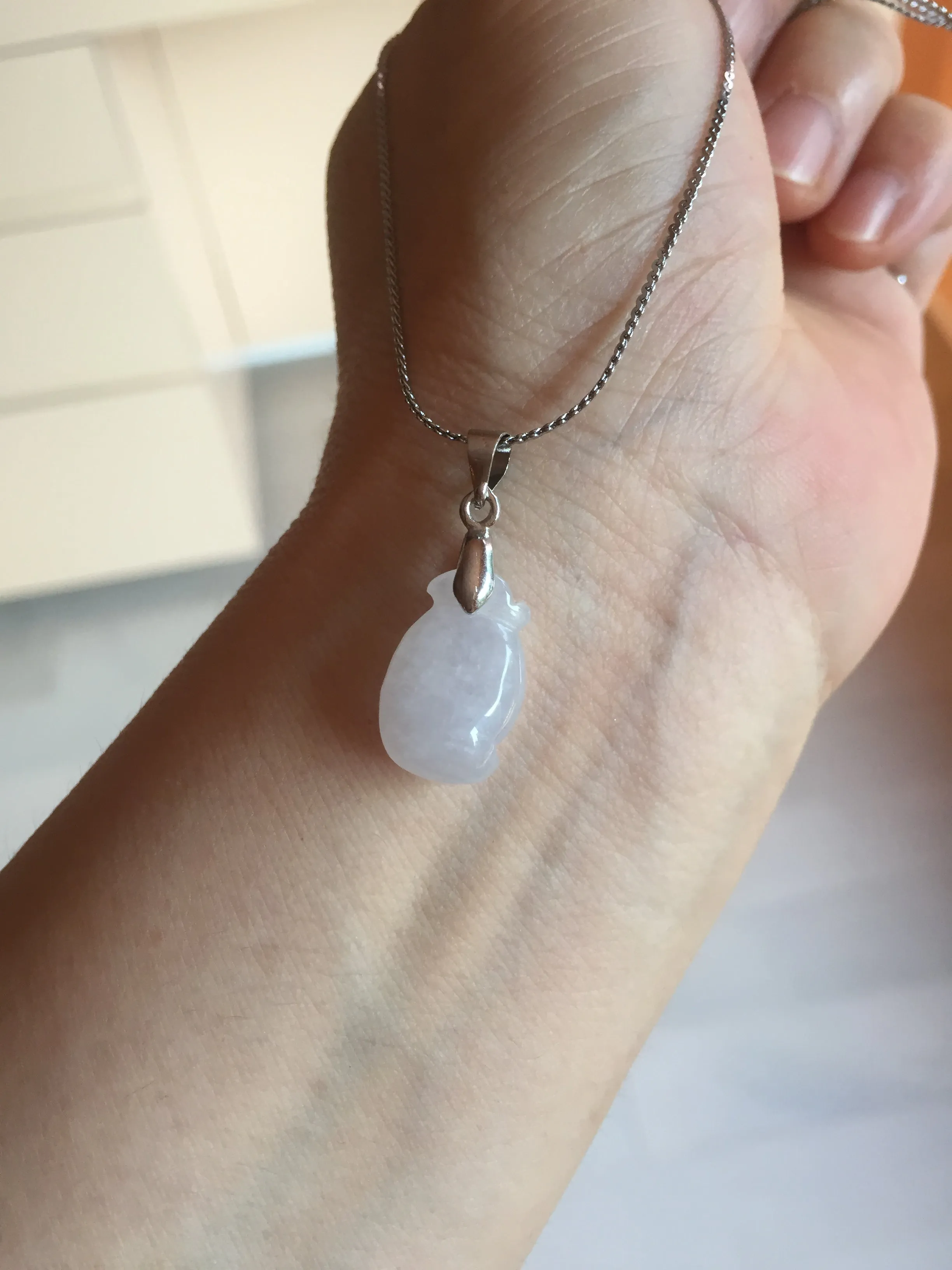 100% natural type An icy watery light purple green white blessed melon 福瓜) Jadeite Jade pendant group BP58