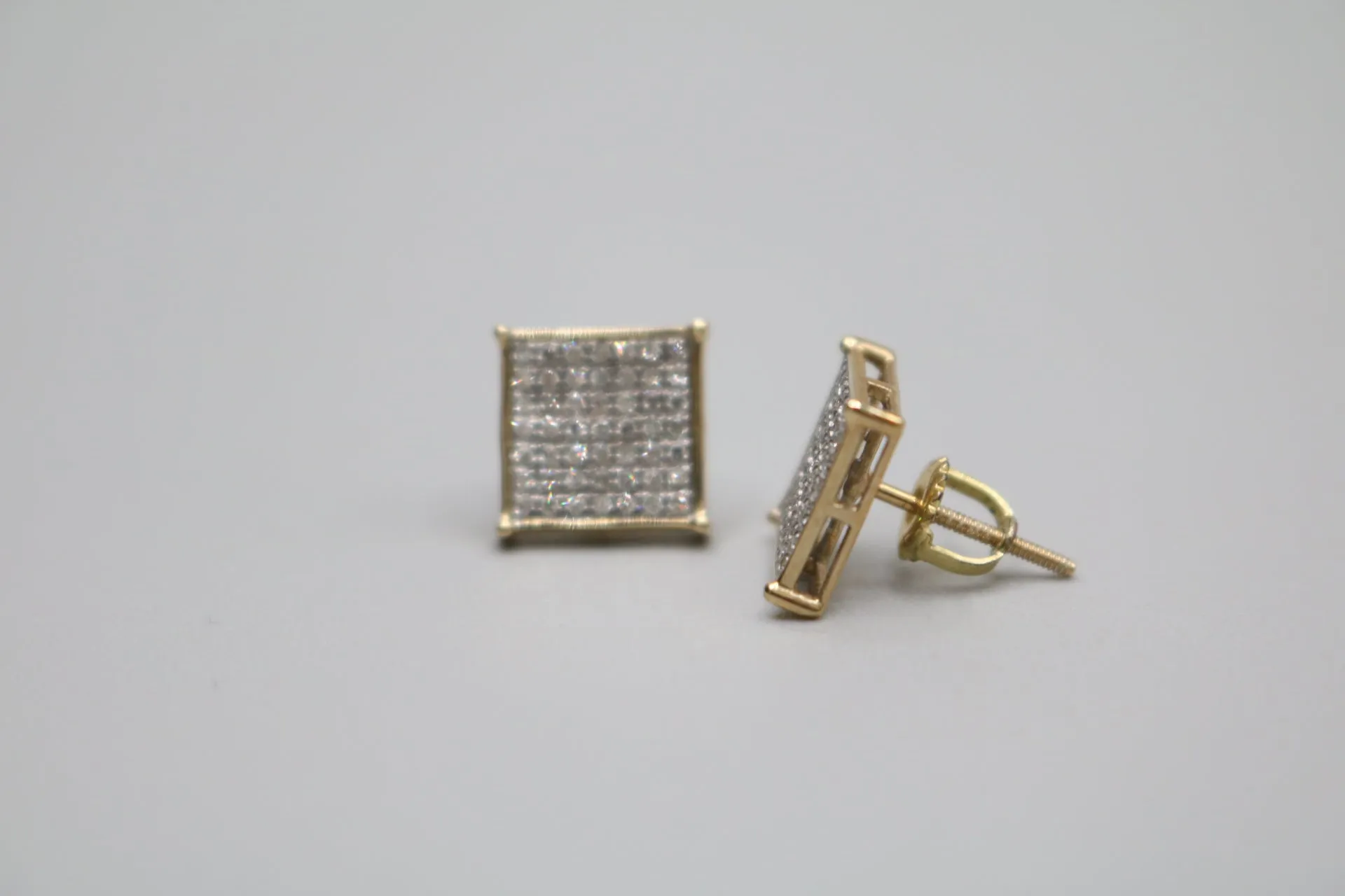 10K Yellow Gold Stud Earrings ( .29 CTW)