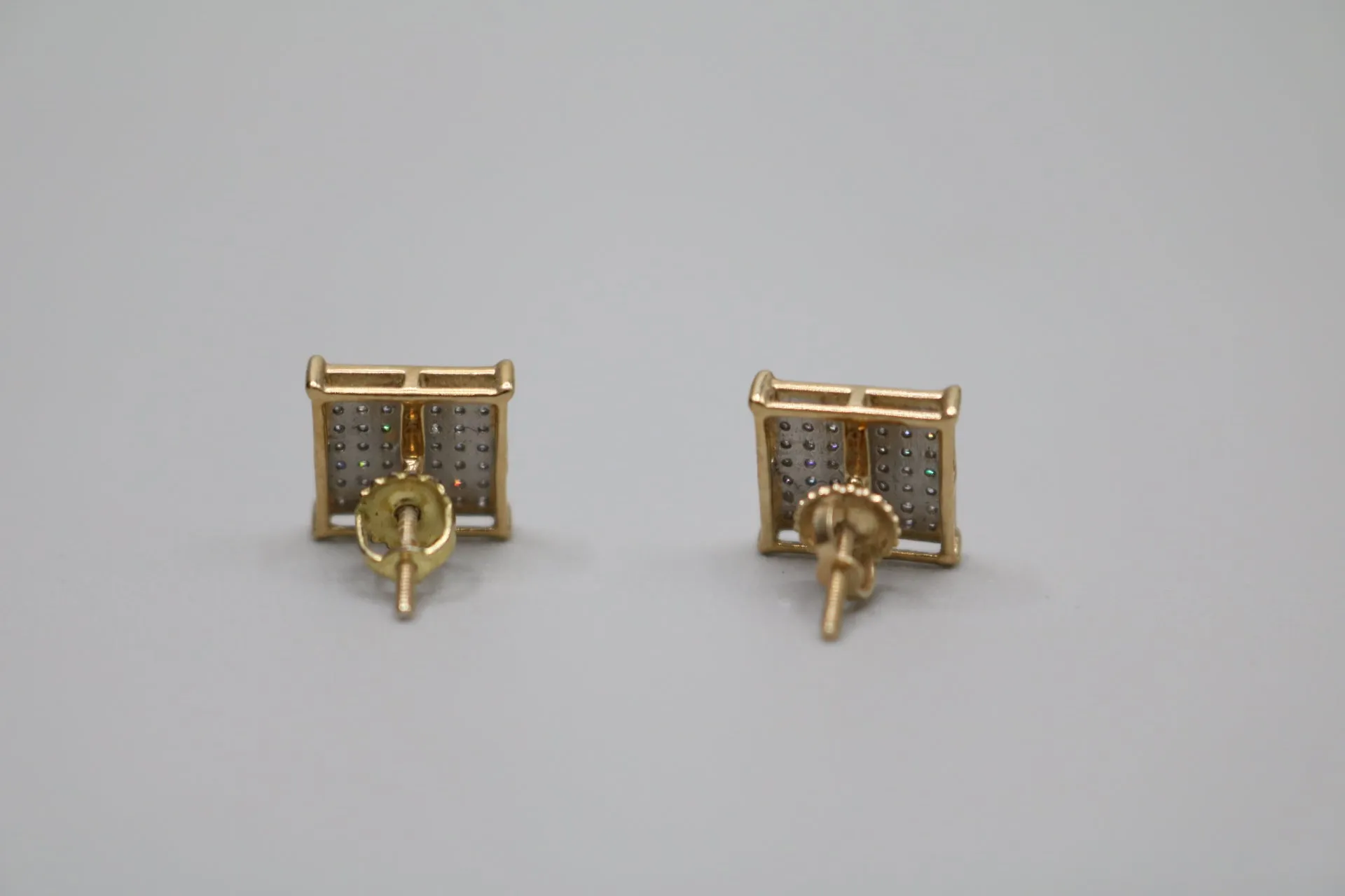 10K Yellow Gold Stud Earrings ( .29 CTW)