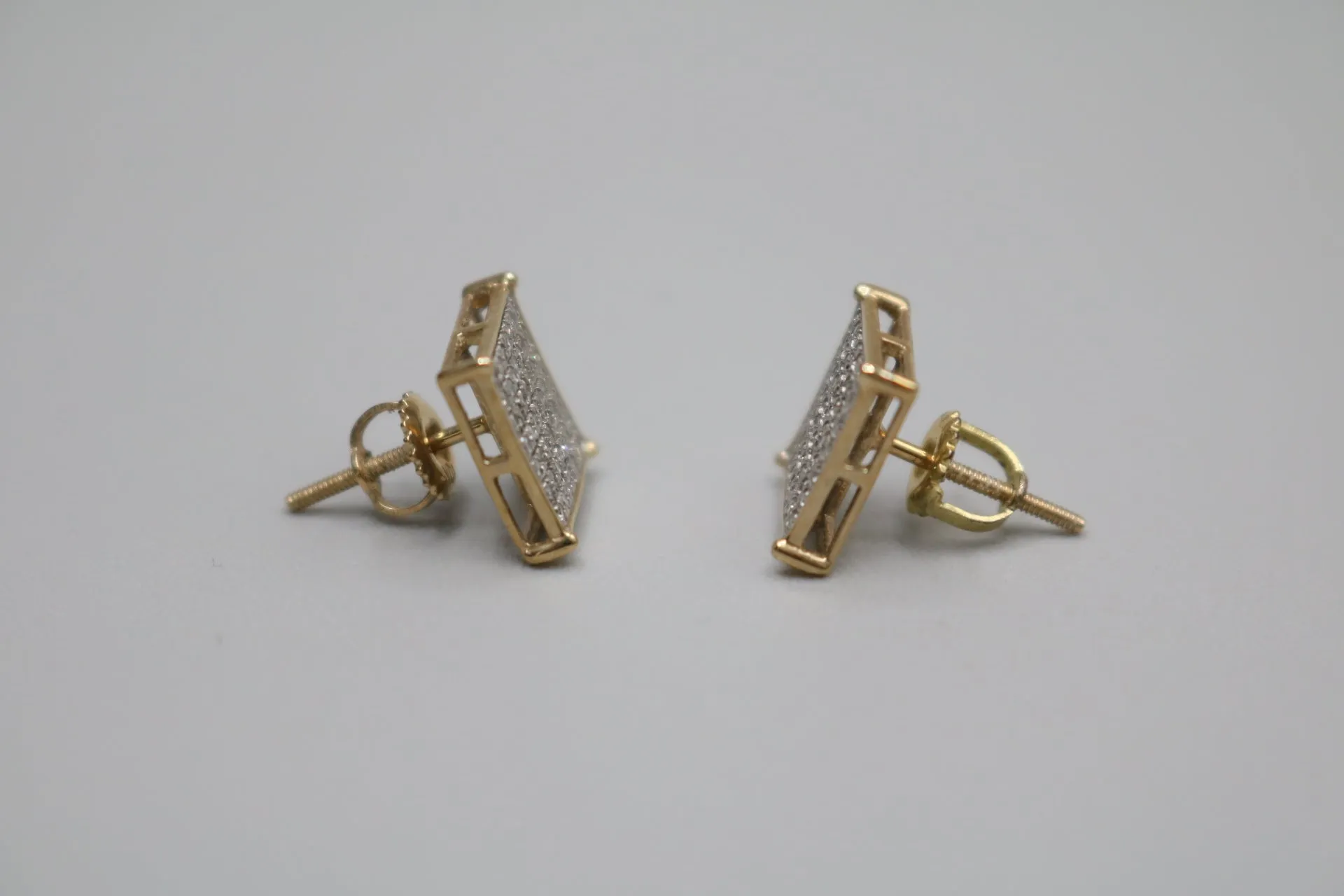 10K Yellow Gold Stud Earrings ( .29 CTW)