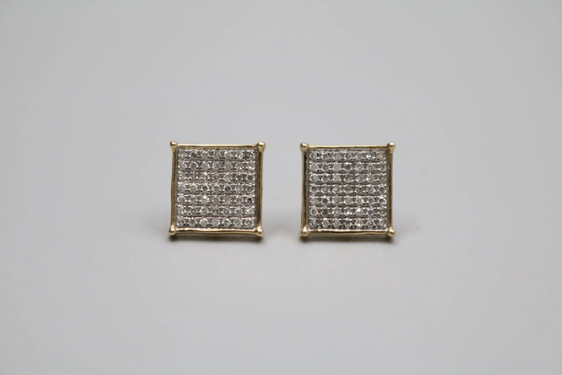 10K Yellow Gold Stud Earrings ( .29 CTW)