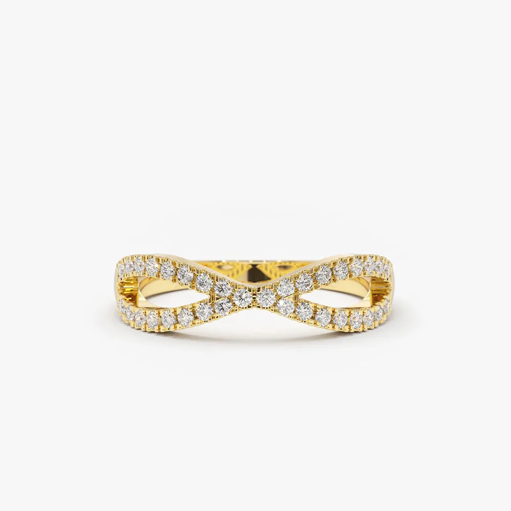 14K Gold Eternity Diamond Wedding Band