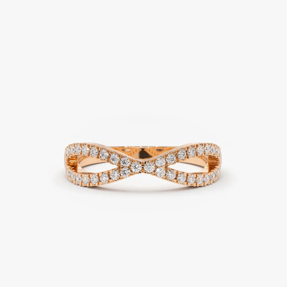 14K Gold Eternity Diamond Wedding Band