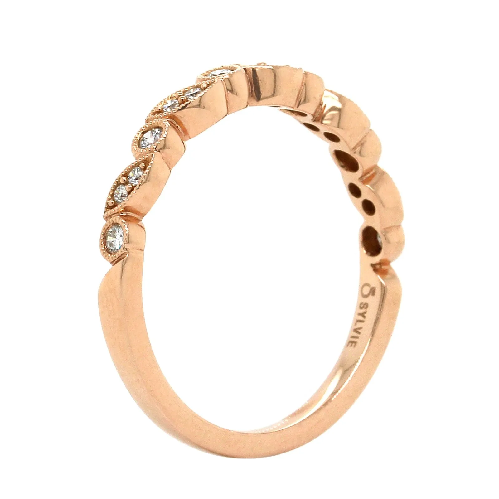 14K Rose Gold Stackable Band