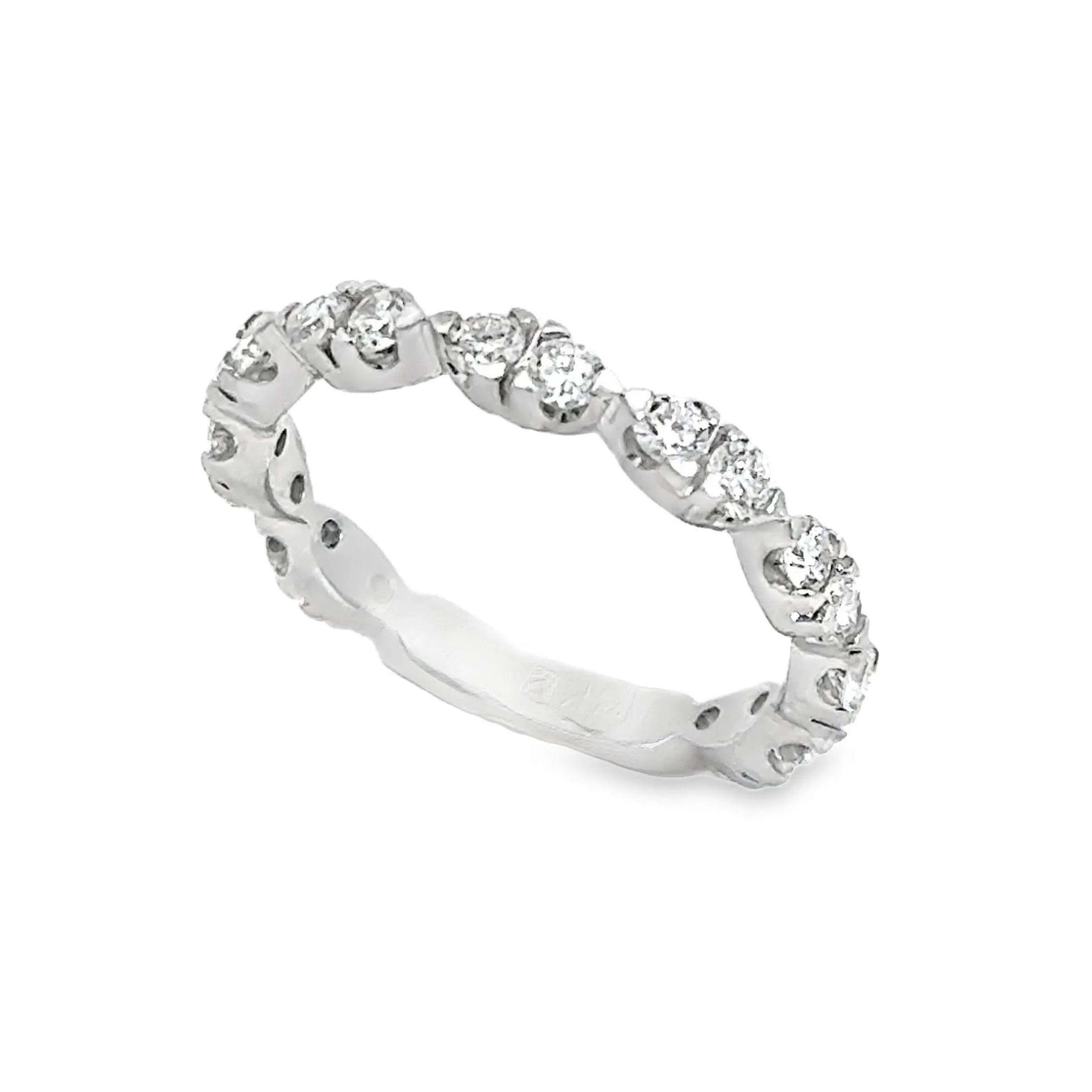 14K White Gold Diamond Alternative Shape Wedding Band