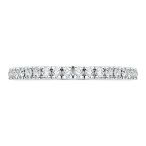 14K White Gold Diamond Wedding Band