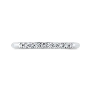 14K White Gold Round Diamond Wedding Band