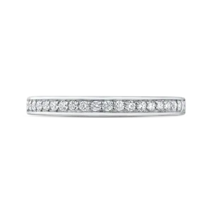 14K White Gold Round Diamond Wedding Band