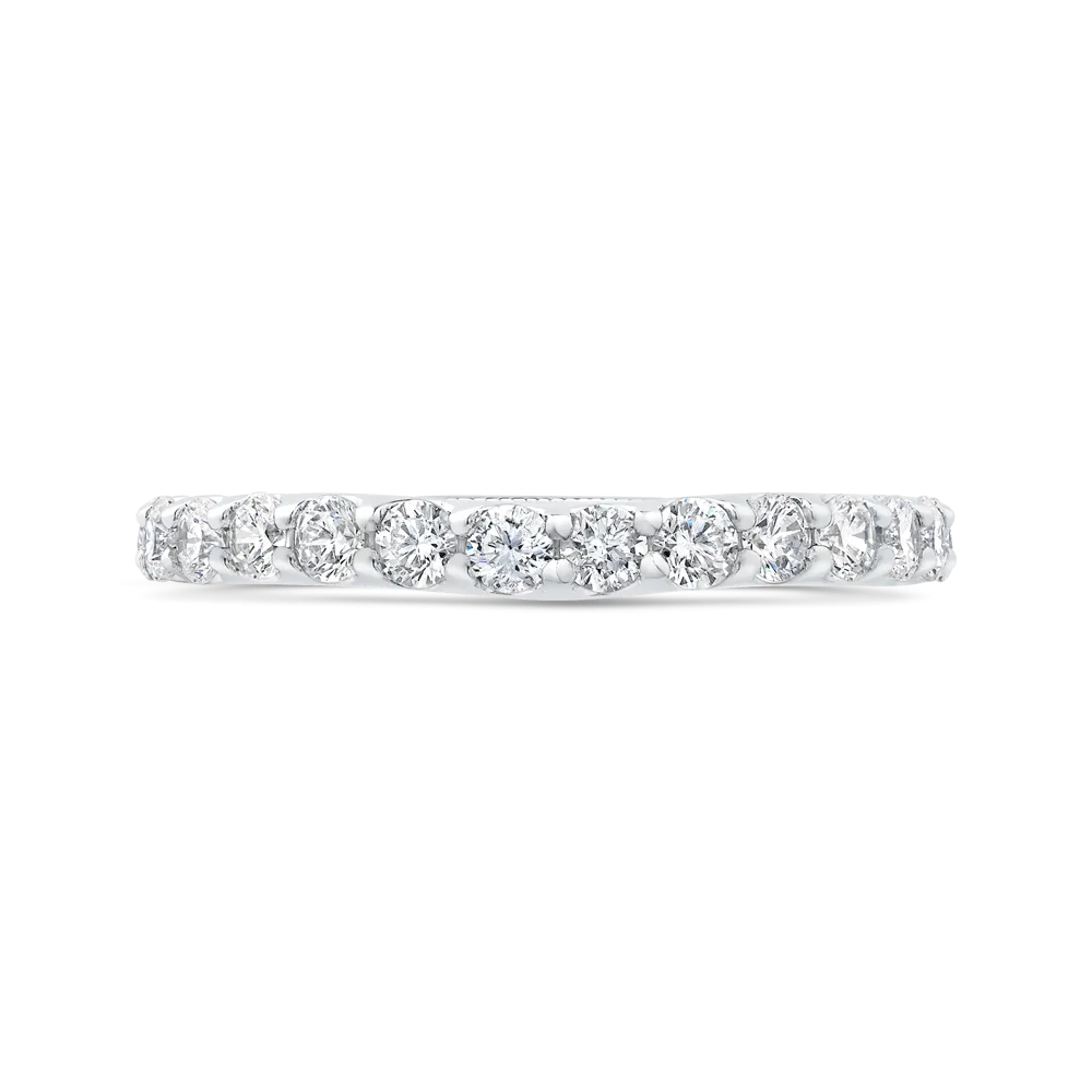 14K White Gold Round Diamond Wedding Band