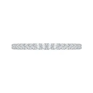 14K White Gold Round Diamond Wedding Band