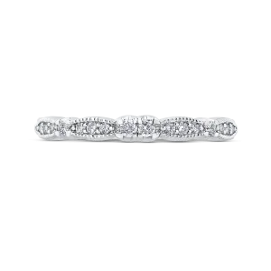 14K White Gold Round Diamond Wedding Band