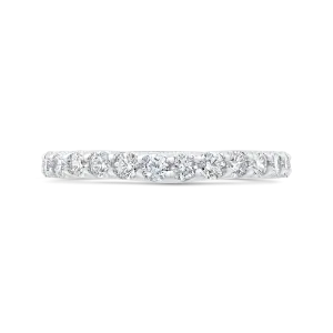 14K White Gold Round Diamond Wedding Band