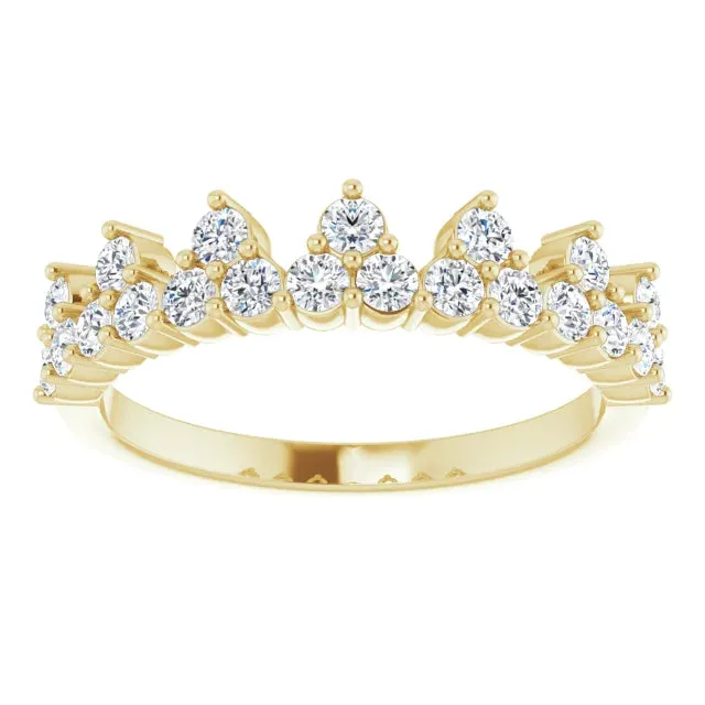 14K Yellow Gold 5/8 CTW Lab-Grown Diamond Stackable Ring