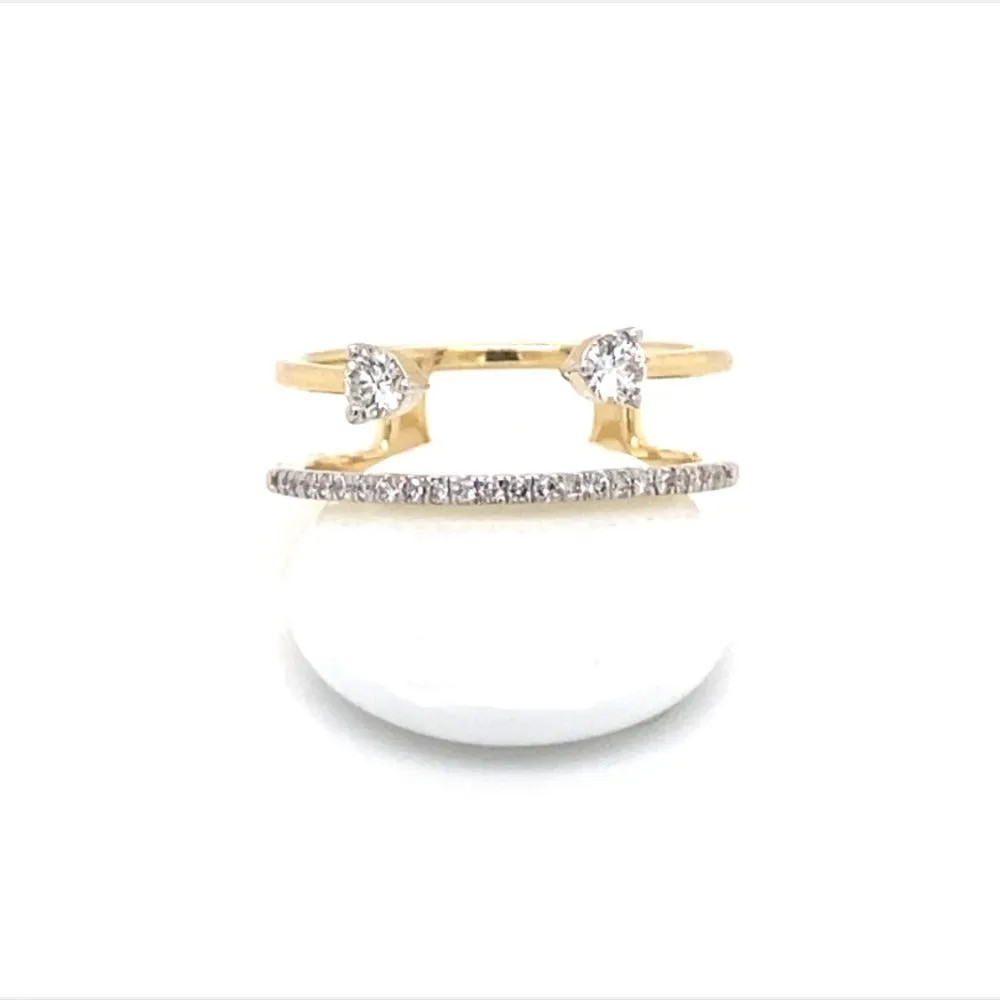 14kt Yellow gold and .35ctw diamond stackable ring