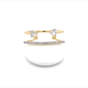 14kt Yellow gold and .35ctw diamond stackable ring