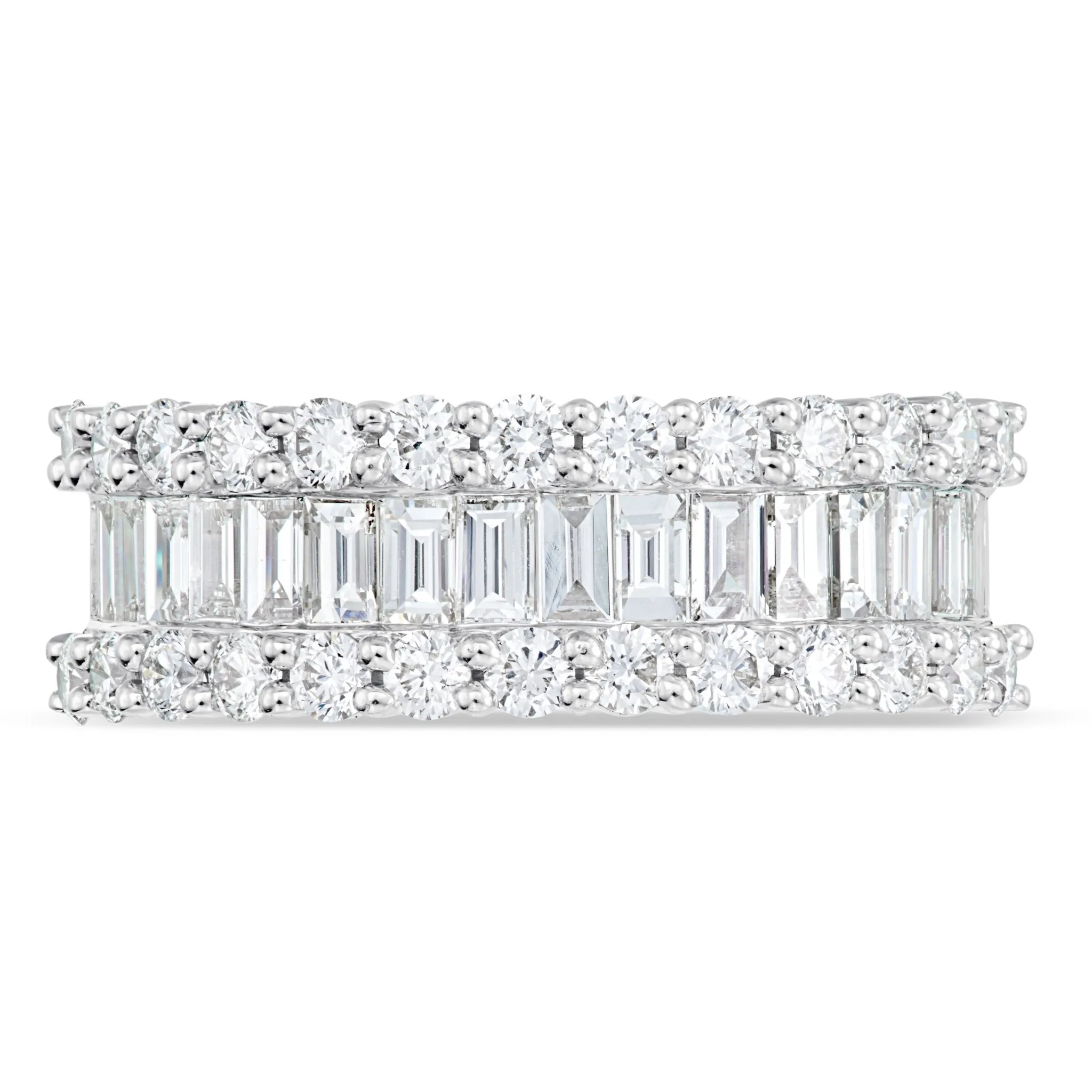 18K White Gold 4.80ct Baguette Diamond Eternity Ring