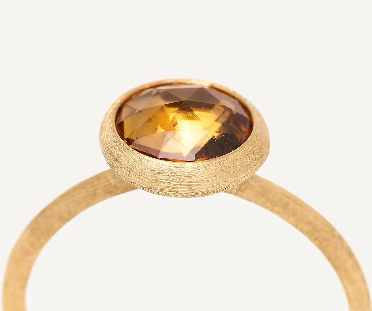 18K Yellow Gold Citrine Stackable Ring