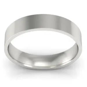 4mm Platinum Wedding Ring Flat