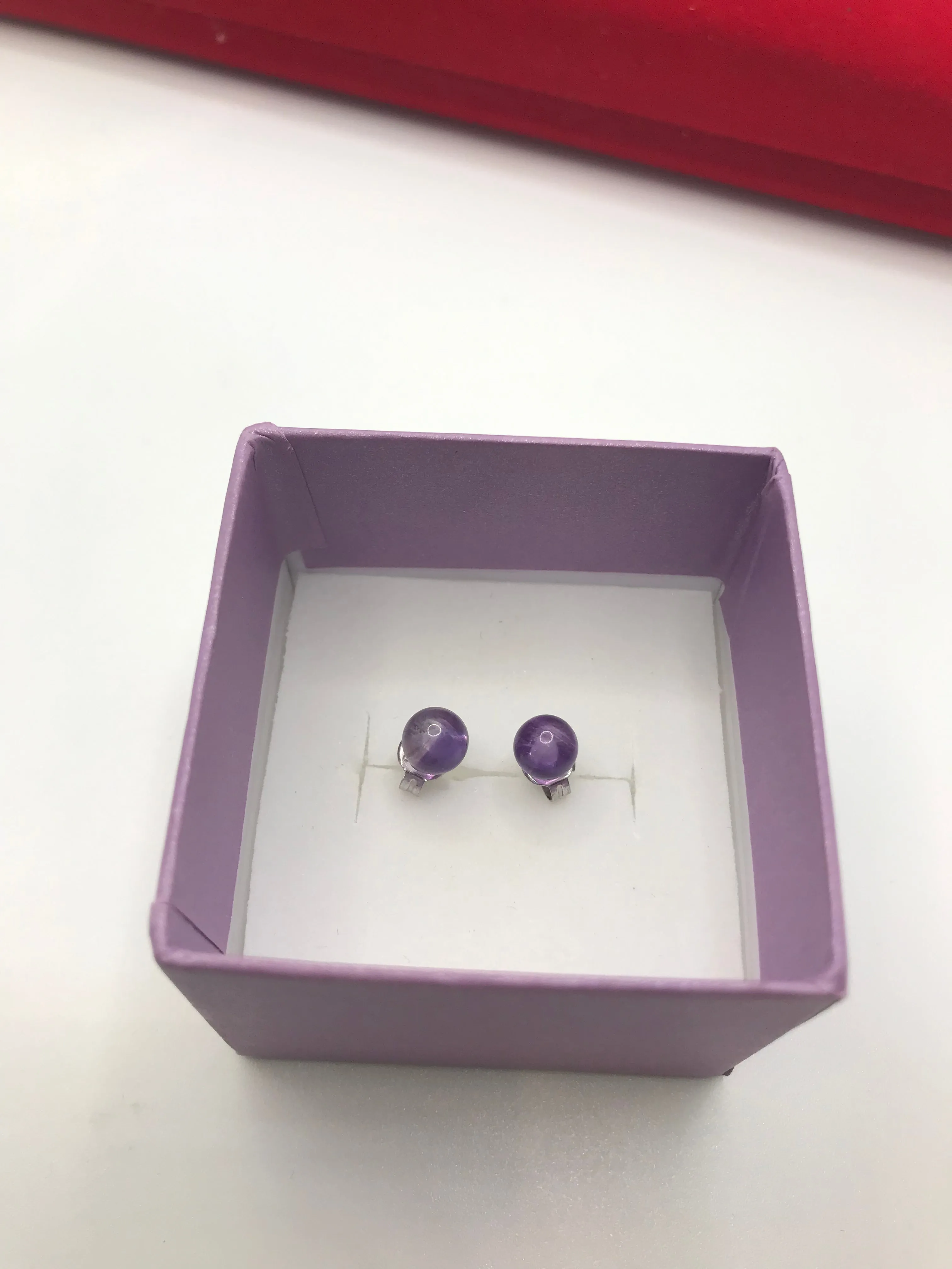 925 sterling silver amethyst earrings