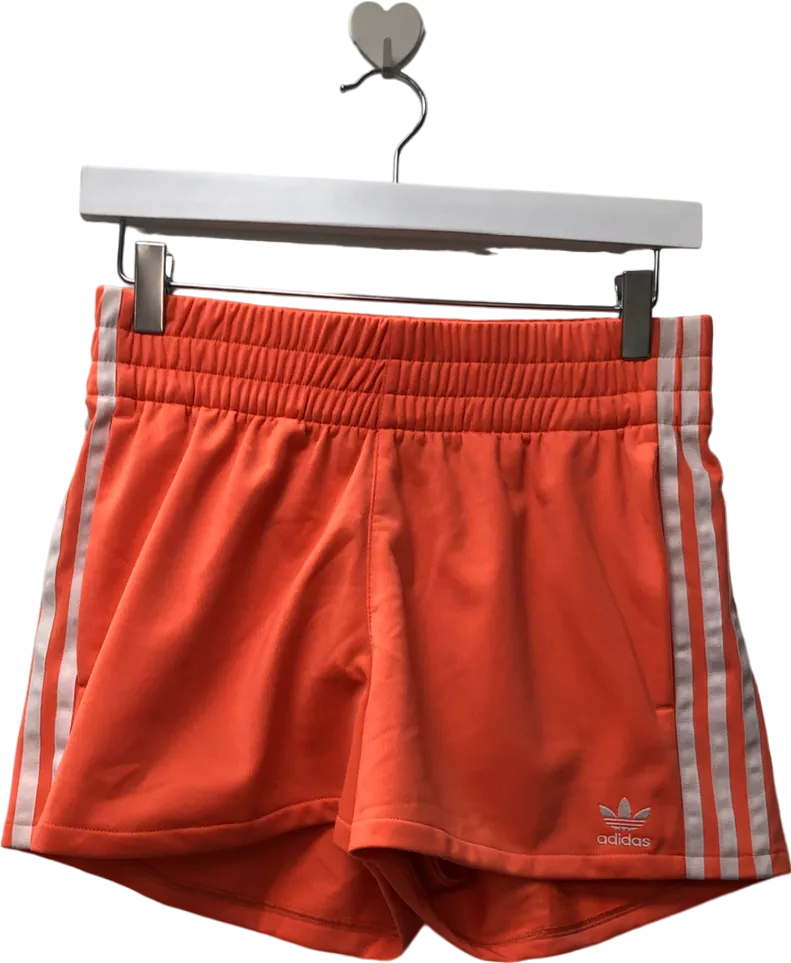 adidas Orange Three Stripe Coral Shorts UK L