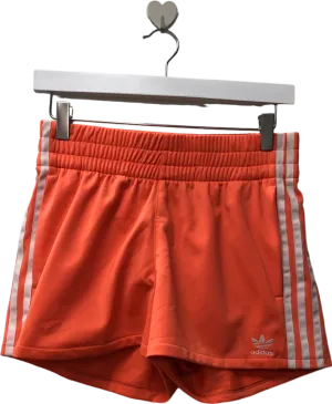 adidas Orange Three Stripe Coral Shorts UK L