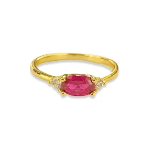 Amy Oval Birthstone Ring