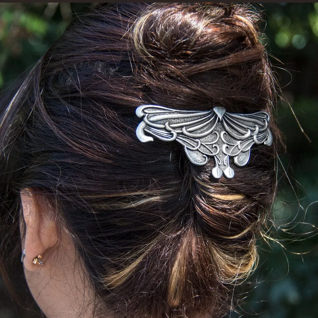 Art Nouveau Leaf Barrette