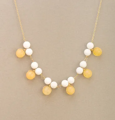 Astor Two-Tone Cluster Bib Necklace