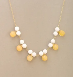 Astor Two-Tone Cluster Bib Necklace