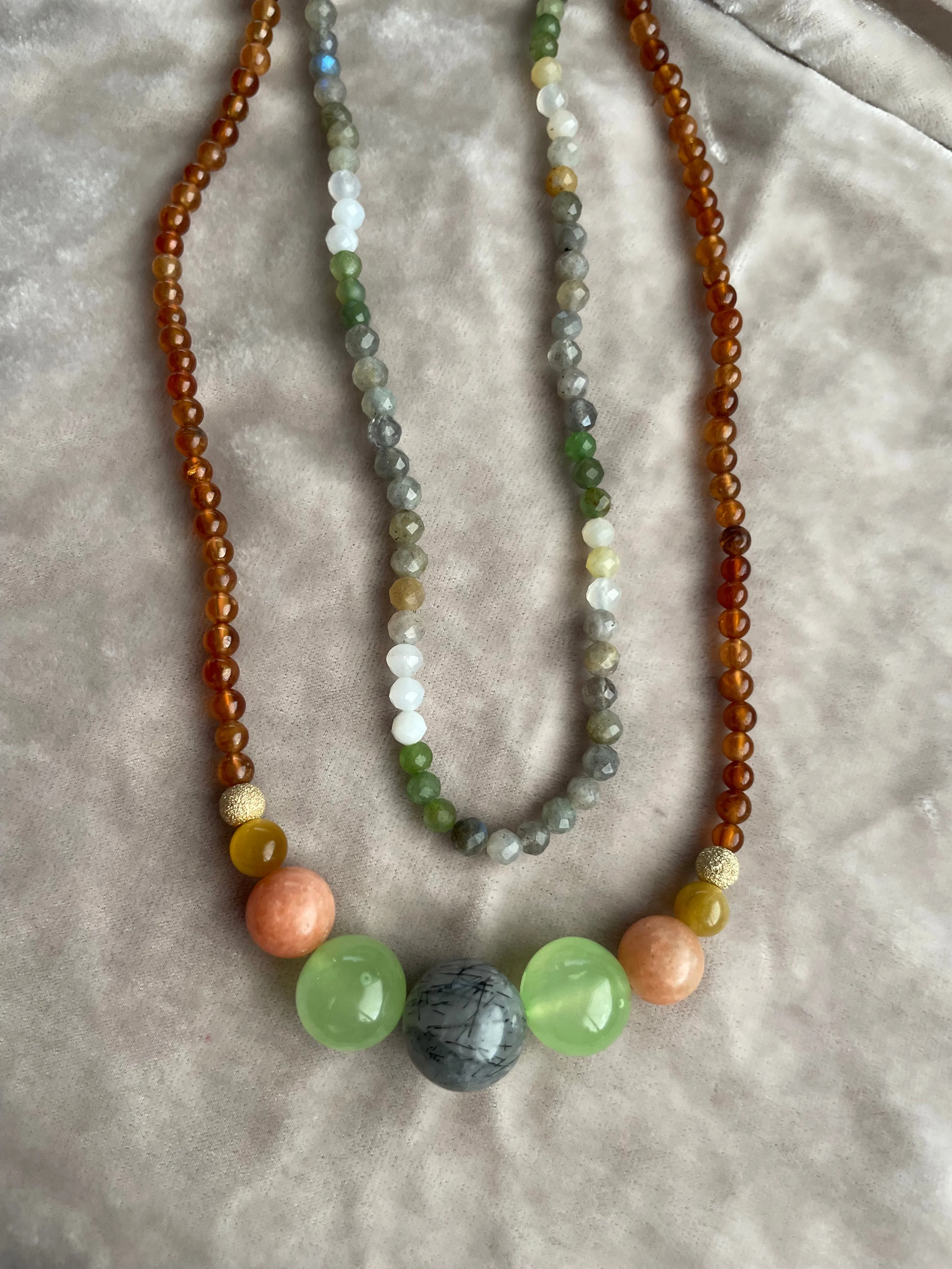 Autumnal Bright Necklace - Sage & Earth