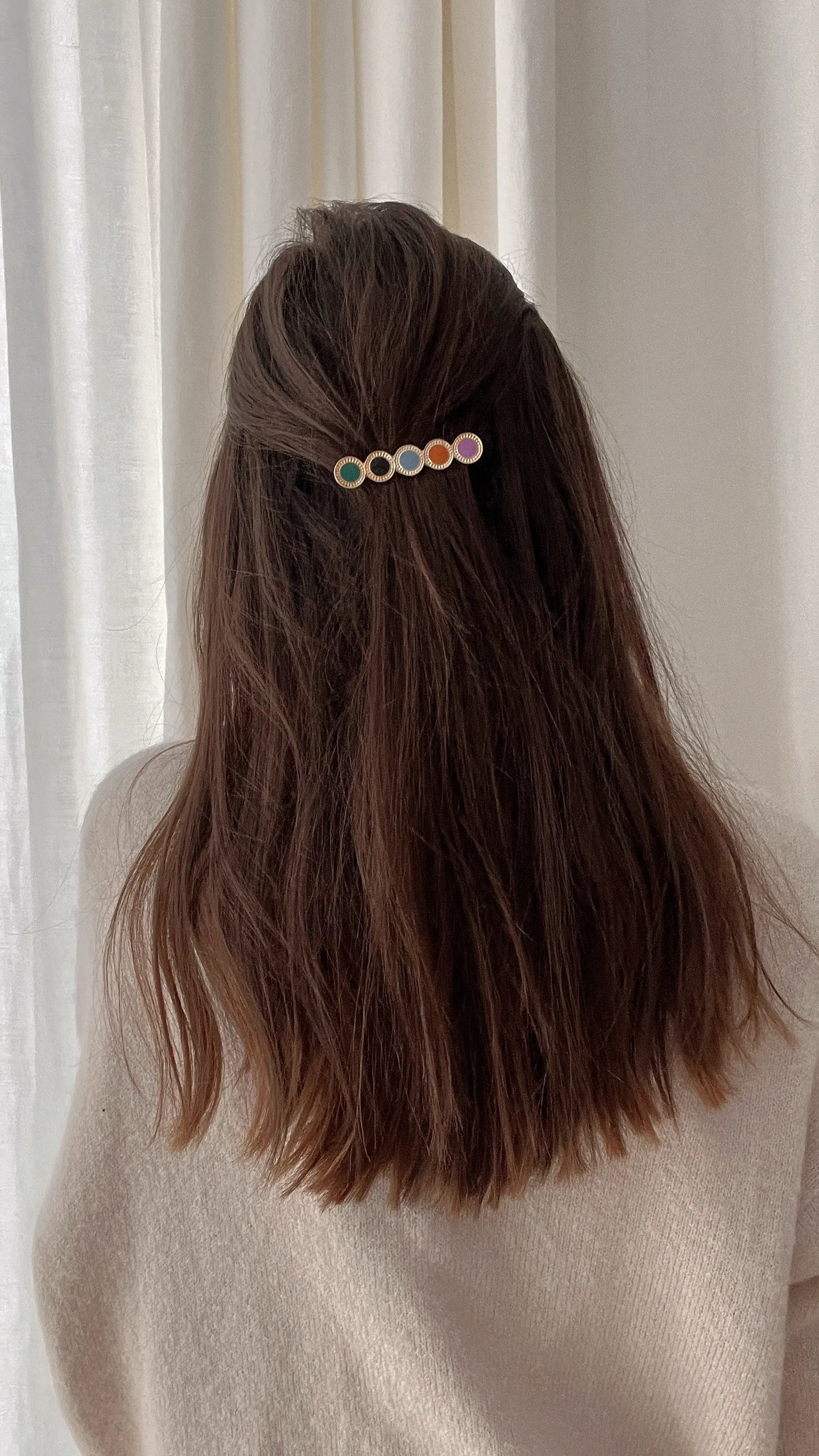 Barrette Styla - dorée et multicolore