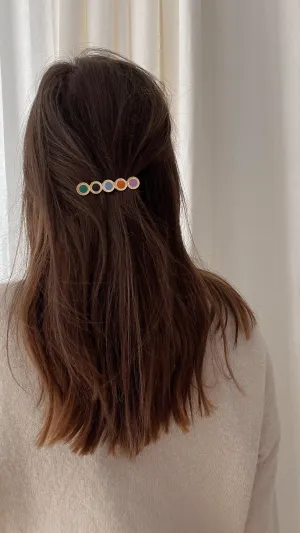 Barrette Styla - dorée et multicolore