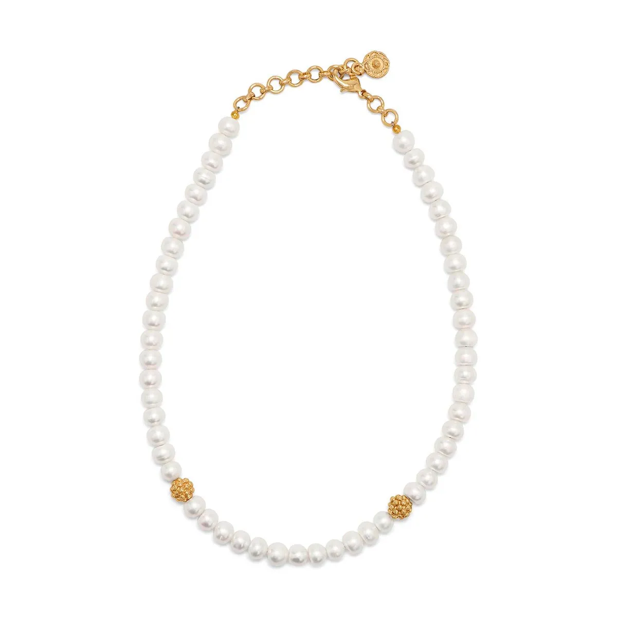 Berry Single Strand Necklace, 16" 2'' - Pearl