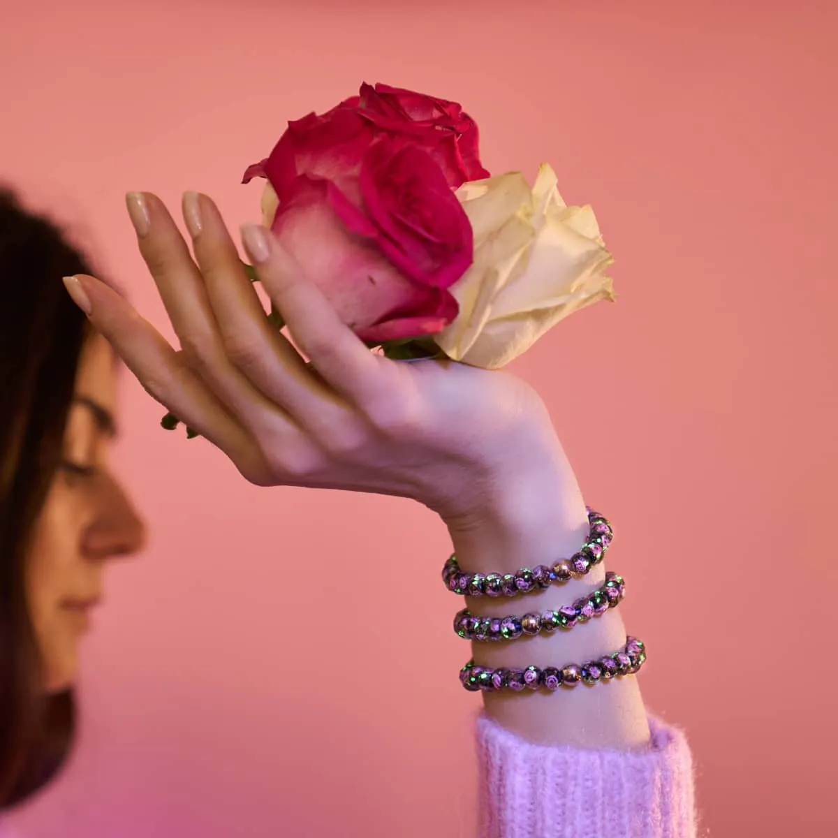 Black Dahlia | Firefly Glass Diamonds Bracelet