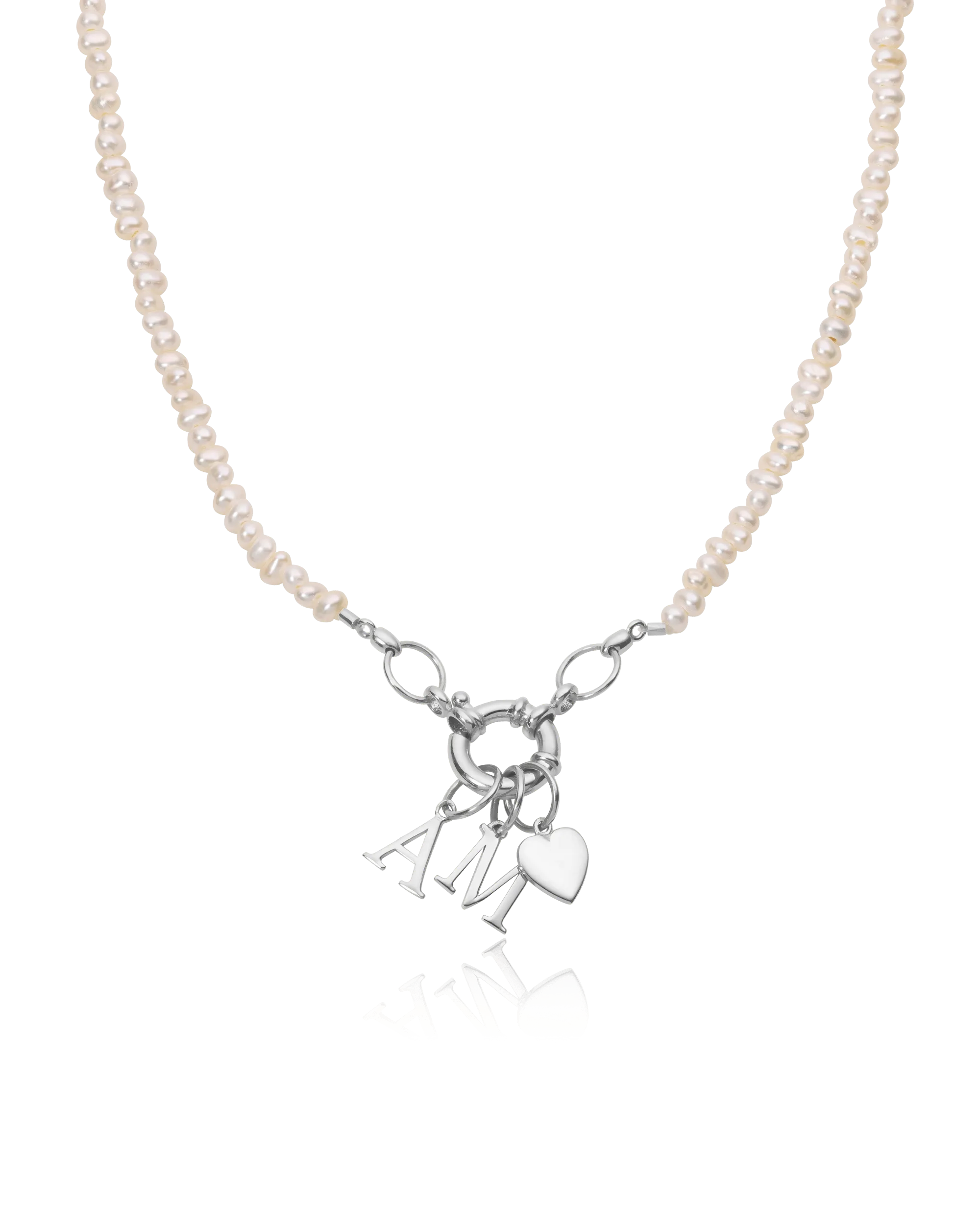 Black Spinnel Charm Lock Necklace - 925 Sterling Silver