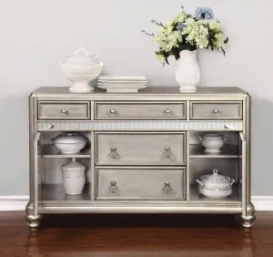 Bling Game Collection - Danette 5-drawer Dining Server Metallic Platinum