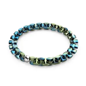 Blue Emerald | Monroe Links | Hourglass Bracelet