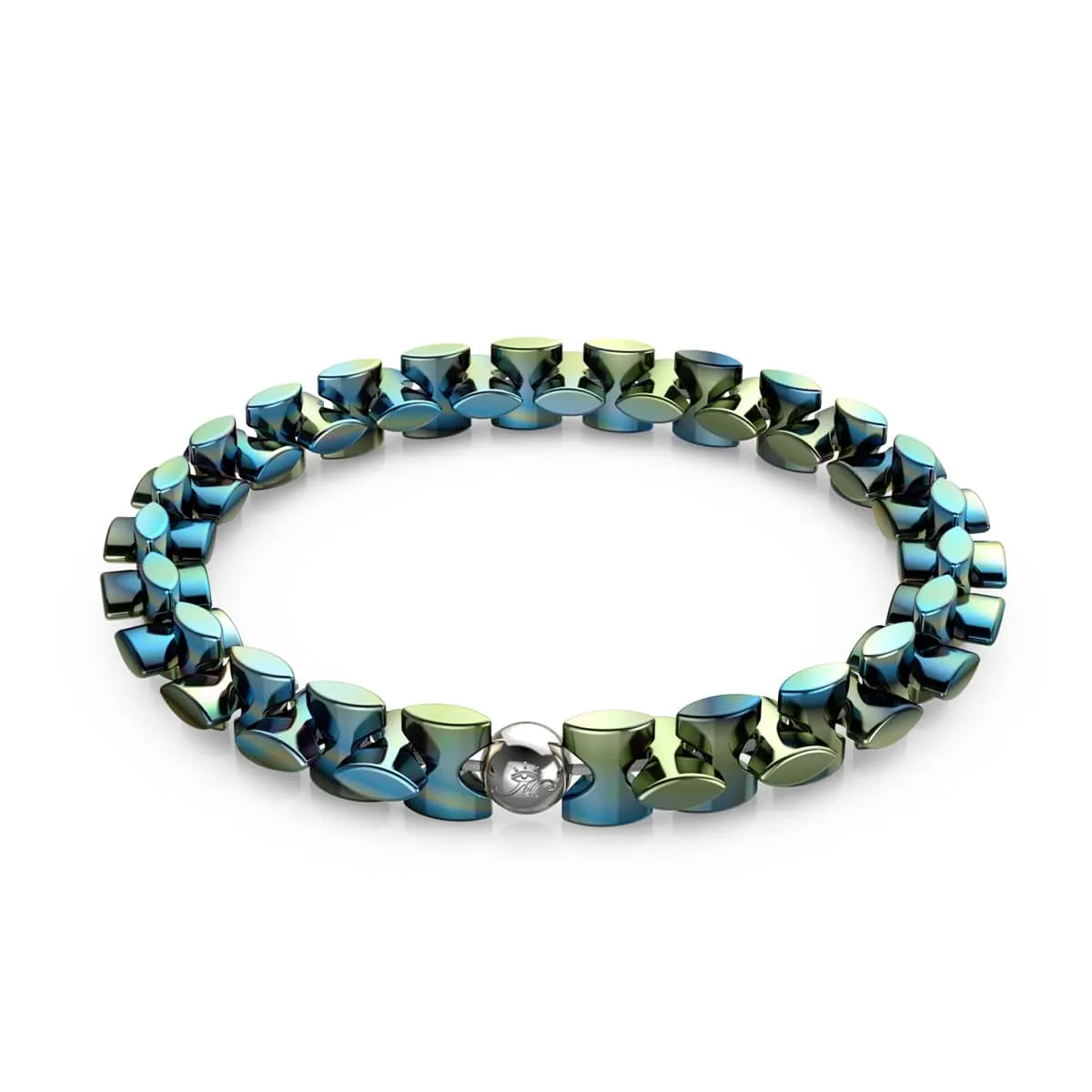 Blue Emerald | Monroe Links | Hourglass Bracelet