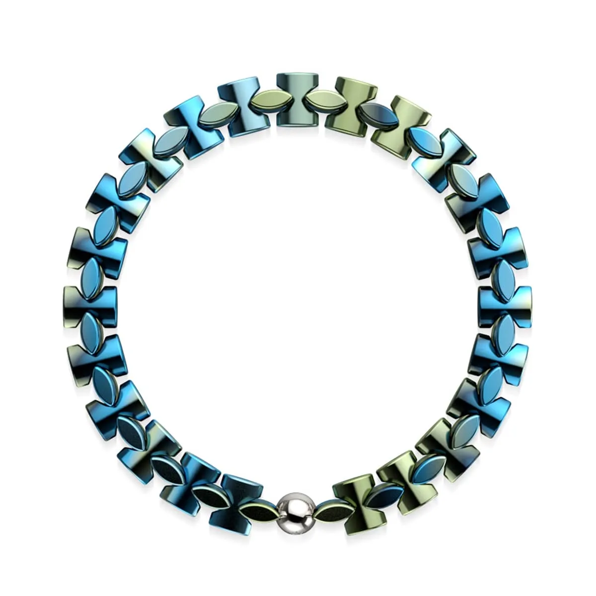 Blue Emerald | Monroe Links | Hourglass Bracelet