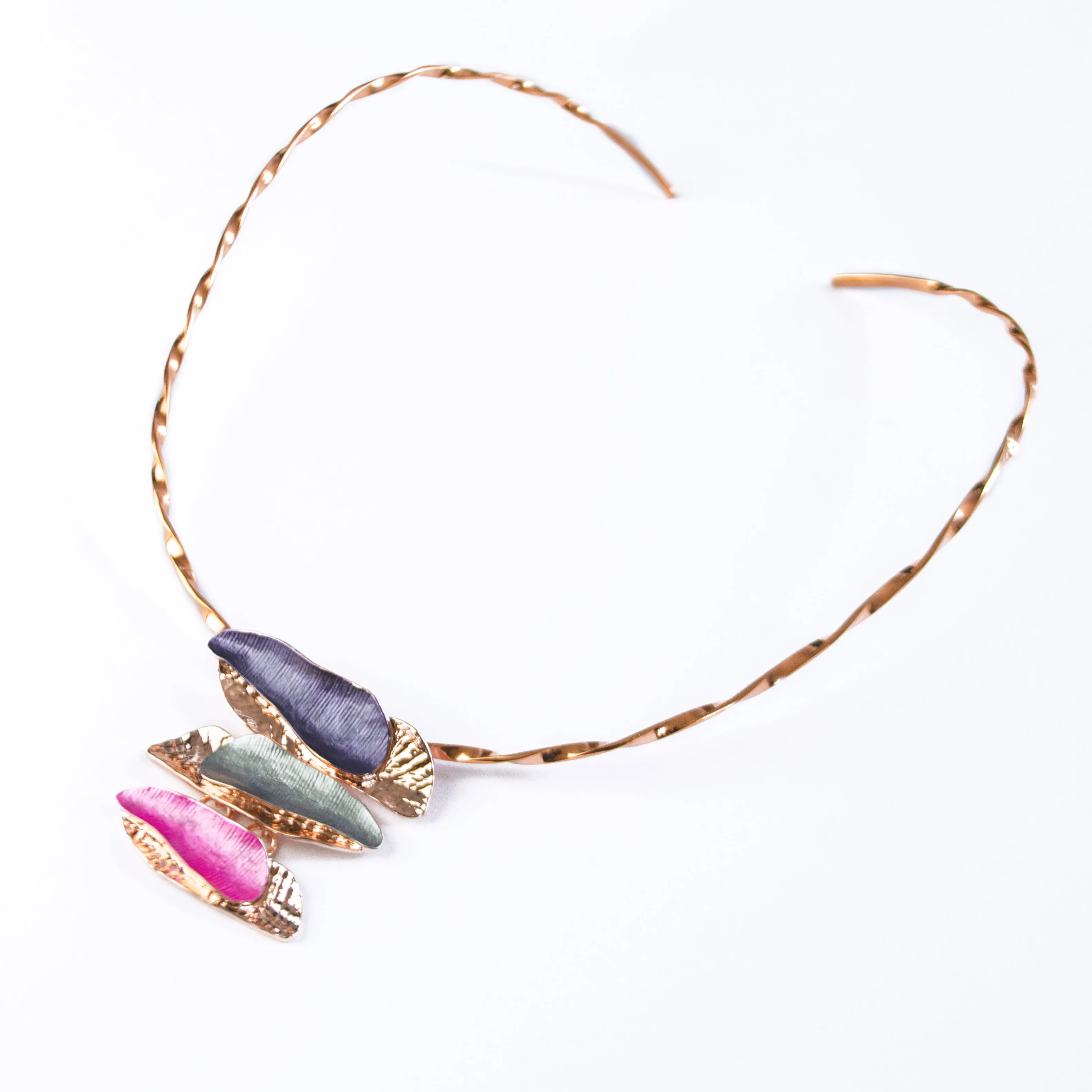 Boho Style Triple Barrette Necklace