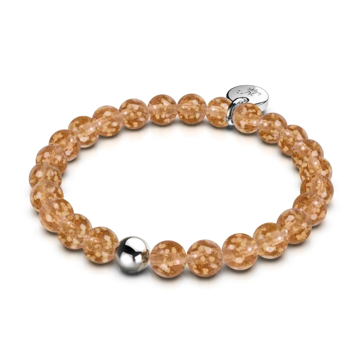 Caramel | .925 Sterling Silver | Firefly Glass Bracelet