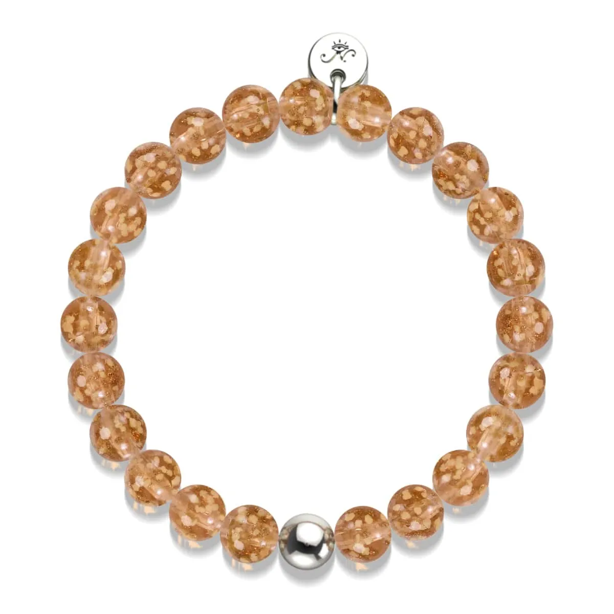 Caramel | .925 Sterling Silver | Firefly Glass Bracelet