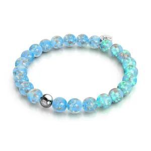 Cerulean | .925 Sterling Silver | Firefly Glass Bracelet