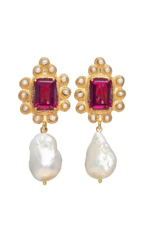 Christie Nicolaides Amalita Earrings - Hot Pink