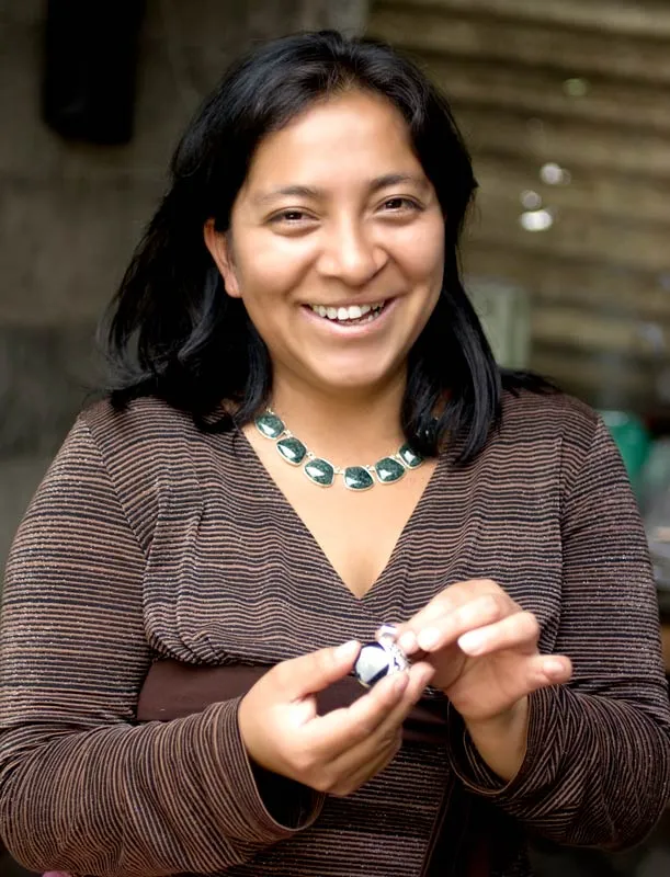 Cylindrical Jade Necklace in Apple Green from Guatemala - Calm Beauty in Apple Green | NOVICA