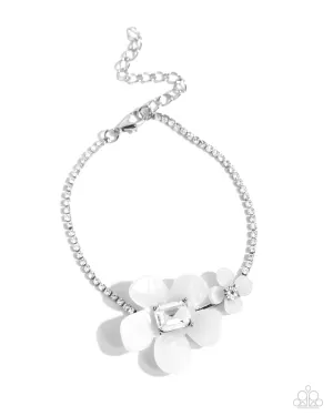 Dainty Devotee - White Bracelet - Paparazzi Accessories