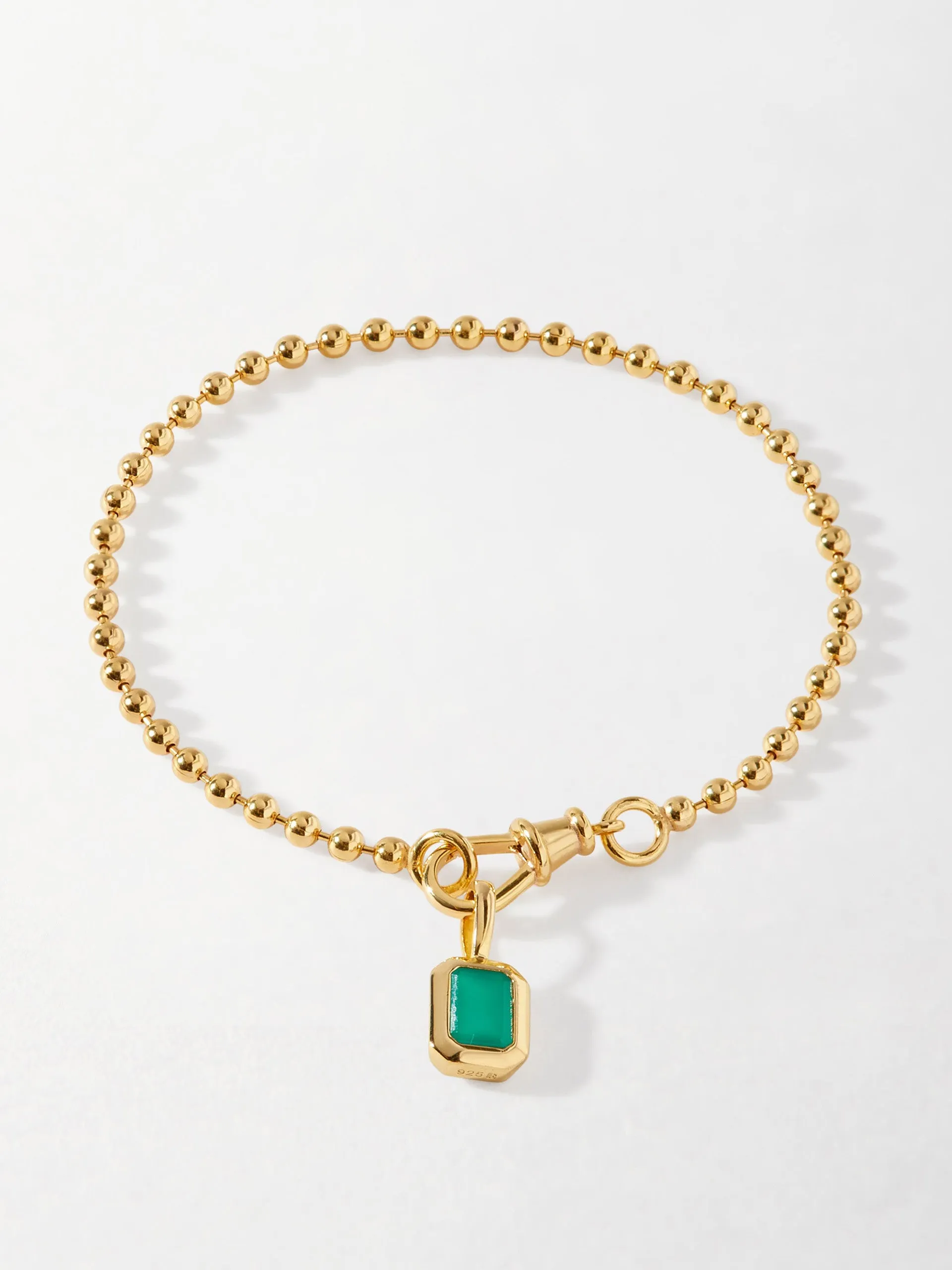 Deco birthstone globe bracelet