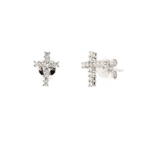 Diamond Cross Studs