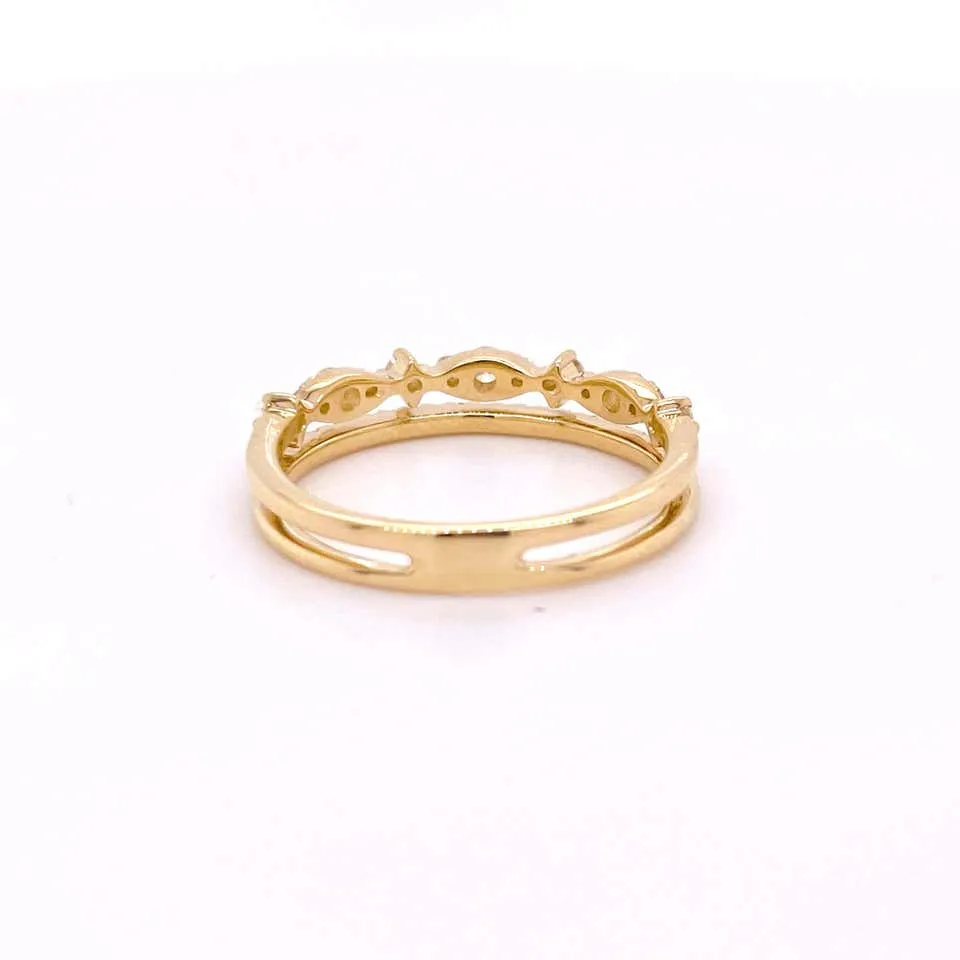 Diamond Duet Stackable Ring